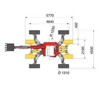 R65 SP Big Foot - Horní pohled