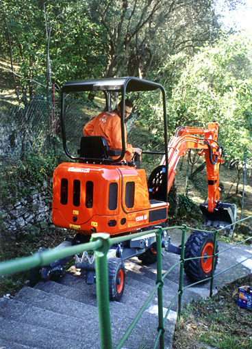 Mini excavadora araña