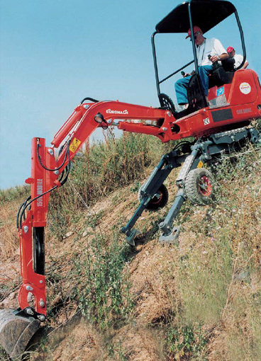 Mini excavadora araña