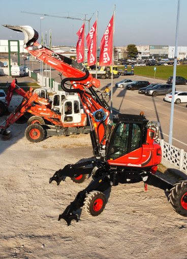 Spider excavator for creek