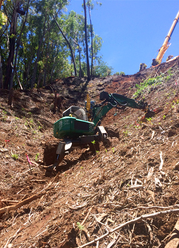 Walking excavator