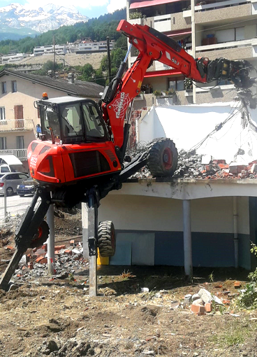 Excavadora para desniveles extremos