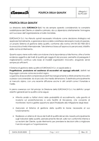 Politica della qualità